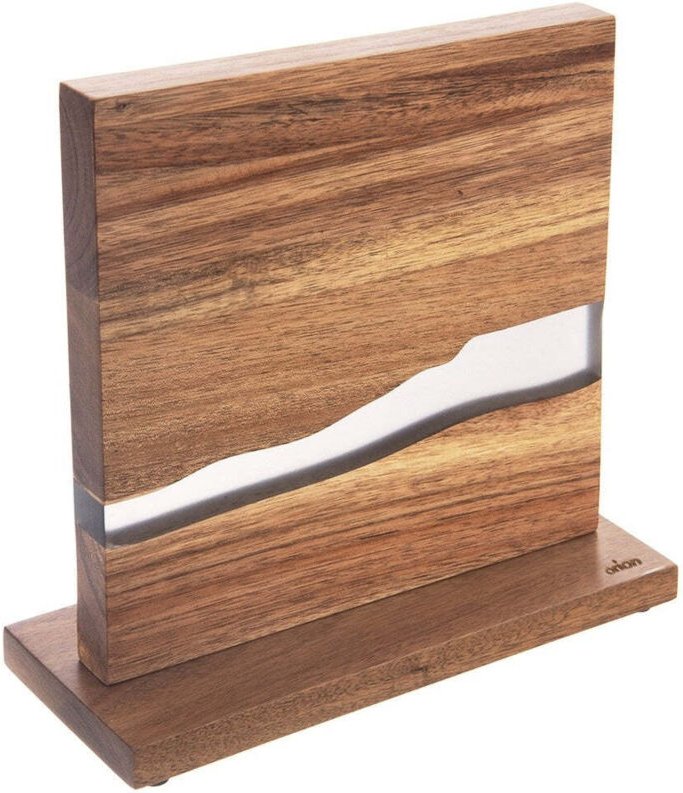 Universeller magnetischer messerhalter aus akazienholz