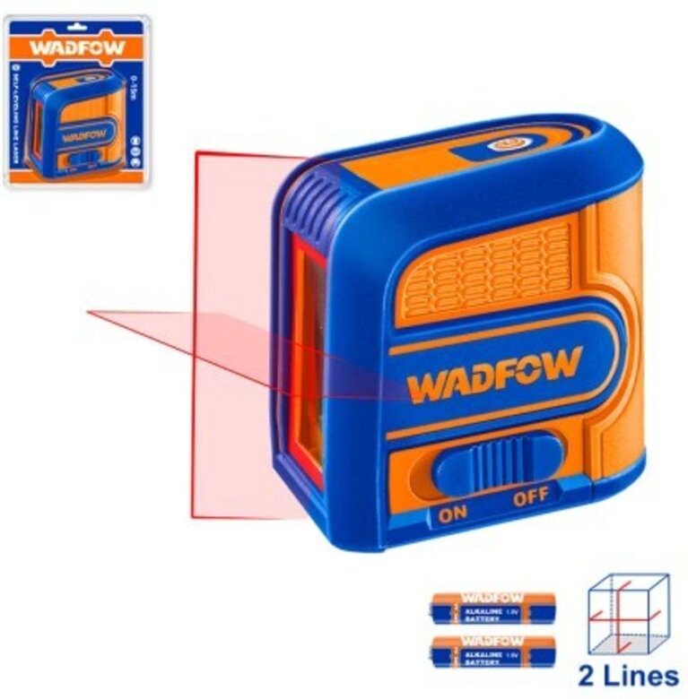 WADFOW selbstnivellierende Laser-Wasserwaage mit 15 m Reichweite, ±2 mm Genauigkeit und horizontalen und vertikalen Funk...