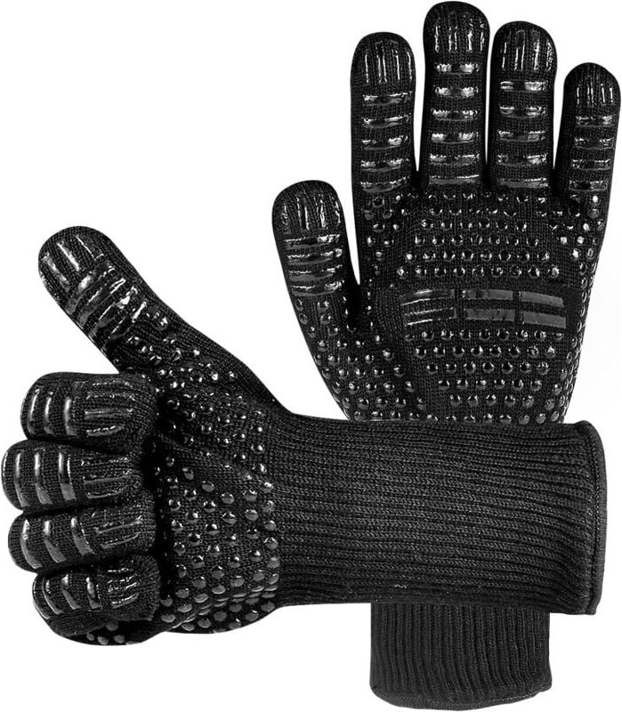 Shmshng - Grillhandschuhe Hitzebeständige Handschuhe - BBQ-Ofenhandschuhe Feuerfeste Handschuhe Kochhandschuhe - BBQ-Ofe...
