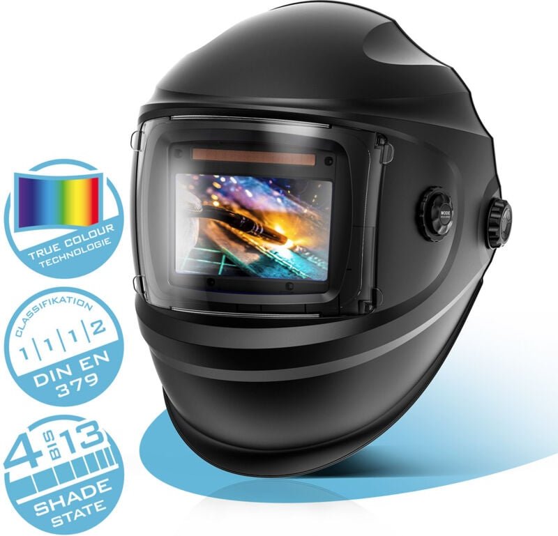 STAHLWERK Schweißhelm BULLET 3-in-1 Automatik-Schweißerhelm Schweißschild