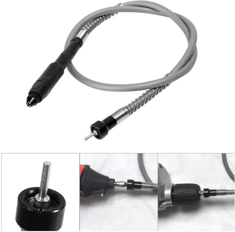 1/8 Flexibler Wellenaufsatz, flexible Bohrwellenverlängerung mit M8-Schnellspannbohrfutter für elektrische Bohrmaschinen...