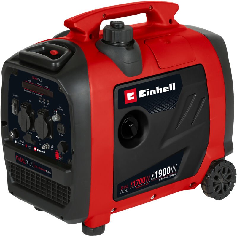 Einhell Stromerzeuger (Benzin/Gas) TE-IG 1900 DF (1800/1600 W Dauerleistung, max. 1900/1700 W, 4,2 L Tank, Inverter, 4-T...