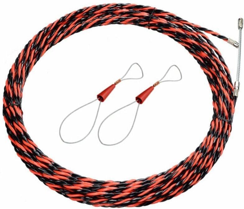 Drahtziehstift für Elektriker, 50 m, Drahtziehstift für Elektriker mit 5 mm Durchmesser, einziehbare Halterung zum Ziehe...