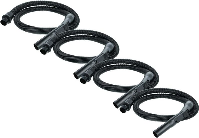 vhbw 4x Ersatz Schlauch kompatibel mit Nilfisk King KA 505, KA 511, KA 515, KA 516 Staubsauger - Flexibel, 1,8 m, Handgr...