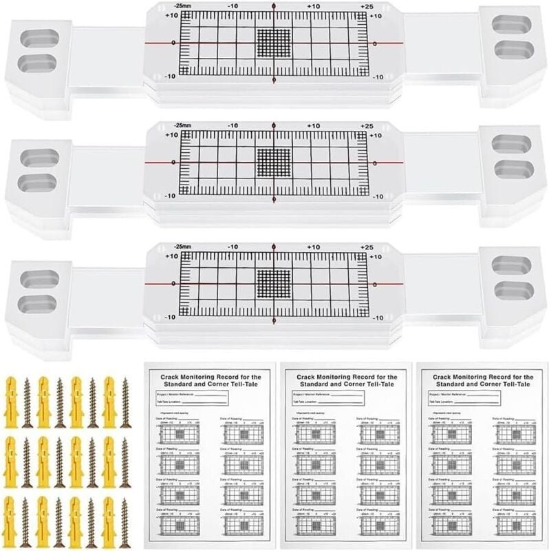 CCYKXA 3-teiliges Rissüberwachungsprotokoll, Acrylwinkel-Aufdeckungsmonitor, Aufdeckungsrissüberwachungsgerät, Messgerät