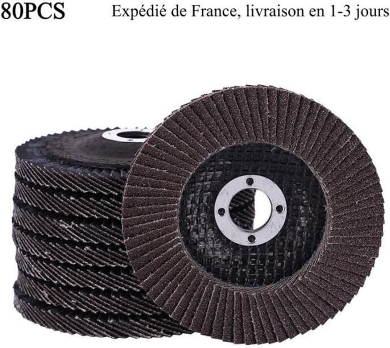 Schleifscheiben-Packung mit 80 Schleifpapieren Ø 125 mm 8-Loch - P40/P60/P80/P100/P120/P150/P180/P240