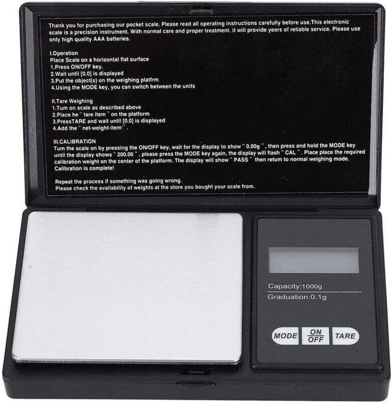 Tragbare digitale Schmuckwaage, Mini-Taschenwaage mit 0,1 g/0,1 g Präzisions-LED-Anzeige zum Wiegen von Gold, Silber, Di...