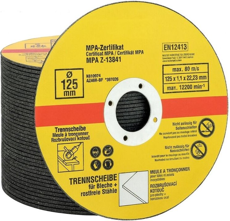 Trennscheiben-Set 125x1,1x22,23 mm 36 Stk. für Stahl Edelstahl Inox Blech