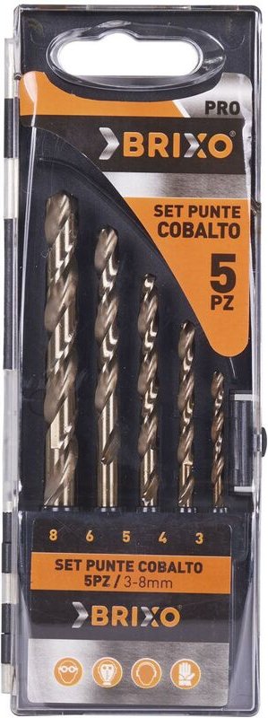 Brixo - 5 Set Cobalt -Stahlenden für Metallstahl und Gusseisen