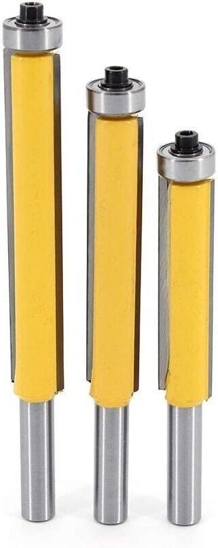 Kopierfräser, 8-mm-Schaft, Holzfräsen mit Kugellager, Holzfräser, extra langer Fräser, Profilfräser, Nutfräser