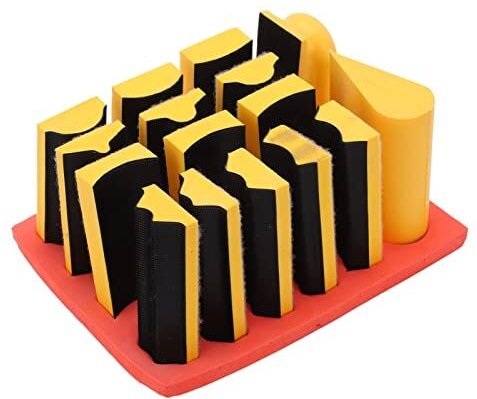 Ej.Life 16PCS Flexibler Konturenschleifgriffsatz, Profilschleifklotz Doppelseitige Kontur und Winkelschleifgriffe für ko...