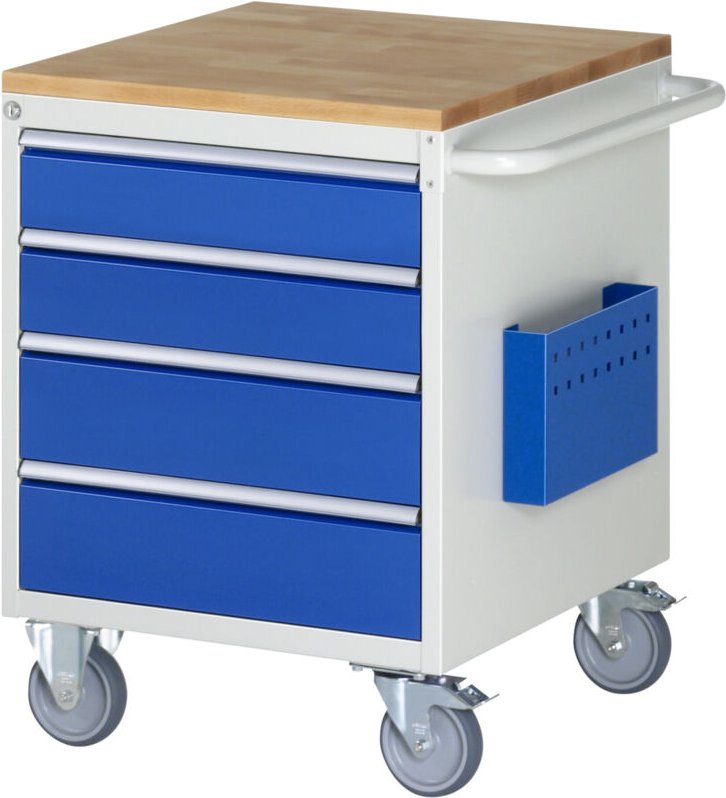 Montagewagen Buche-Top 4 x Schublade-L 2x120, 2x150mm BxTxH 580x650x795 mm - RAU