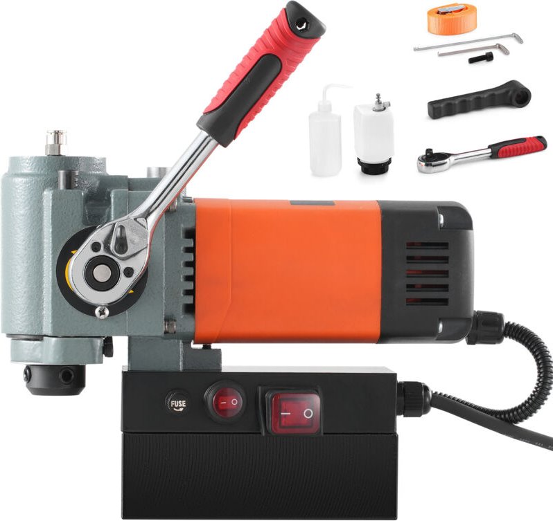 Mophorn 1300 W Magnetbohrmaschine, Magnetbohrmaschine mit niedrigem Profil, tragbare Magnetbohrmaschine mit Kühlvorricht...