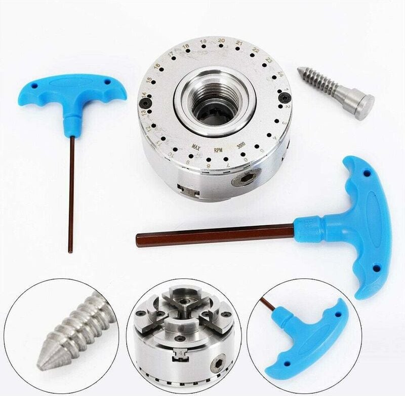 4-Backen Thread Drehfutter Selbstzentrierendes M33 Drehfutter Holzbearbeitung für Drehmaschinen