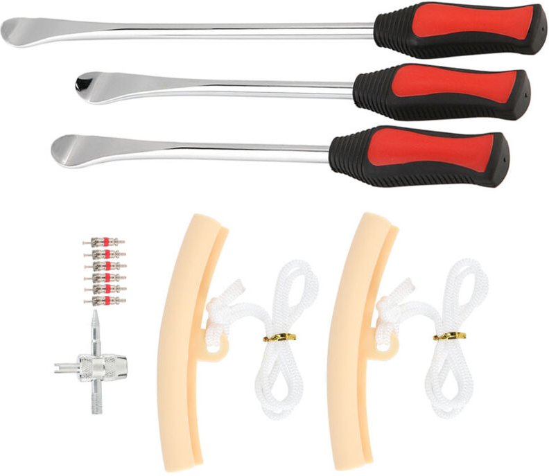 Ejoyous Reifenheber-Werkzeugset, 3-teiliges Reifenheber-Werkzeugset + 2 Felgenschützer für Auto, Motorrad und Fahrrad.