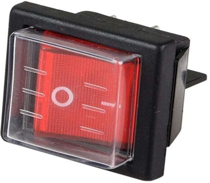 SPST 4-Pin 36 x 29 mm wasserdichter Wippschalter für Industriesauger mit Abdeckung