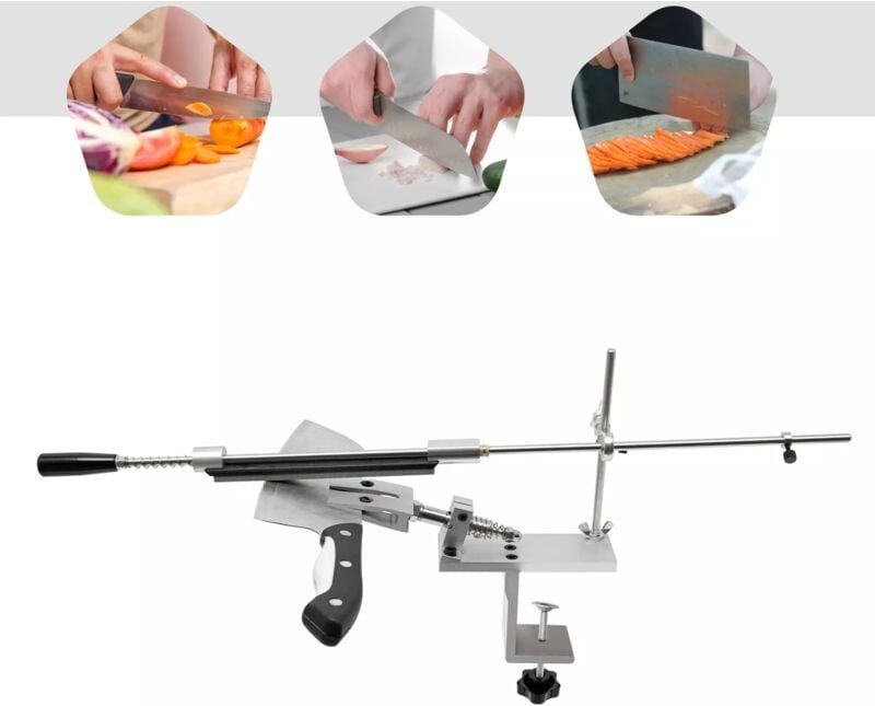 Profi Professionelle Messerschleifer Messerschärfer mit 6 Schleifstein Sharpener