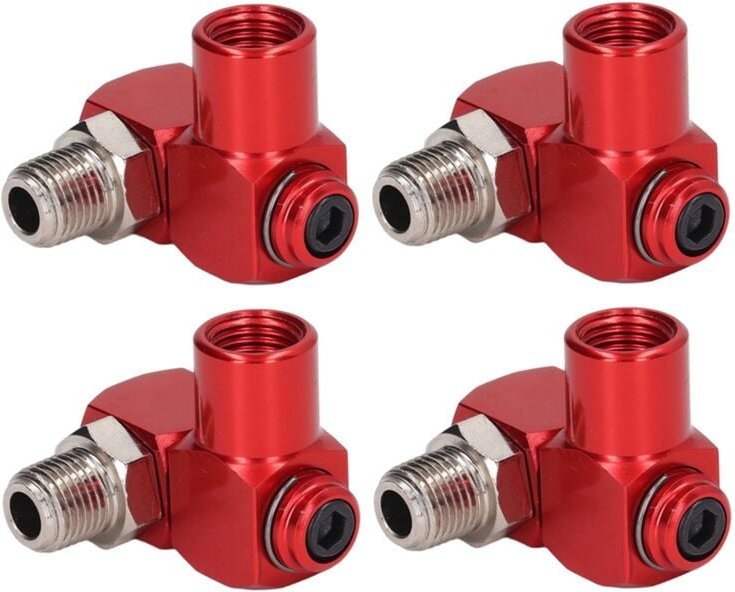 4-Teiliger, Um 360 Grad Drehbarer Luftschlauchanschluss, 1/4 NPT, Industrielle LuftanschlüSse, Pneumatischer Werkzeugada...