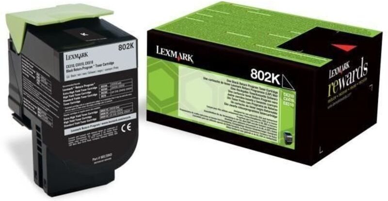 Lexmark 80C20K0 Schwarzer Toner – Original, Hohe Ergiebigkeit