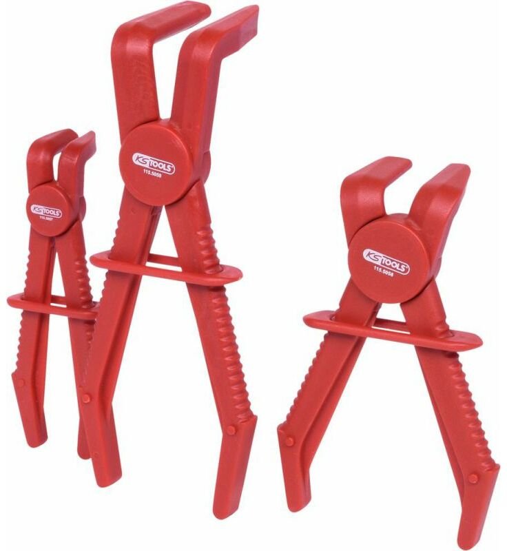 KS Tools Schlauch-Abklemm-Zangen-Satz 90°, 3-tlg - 115.5055