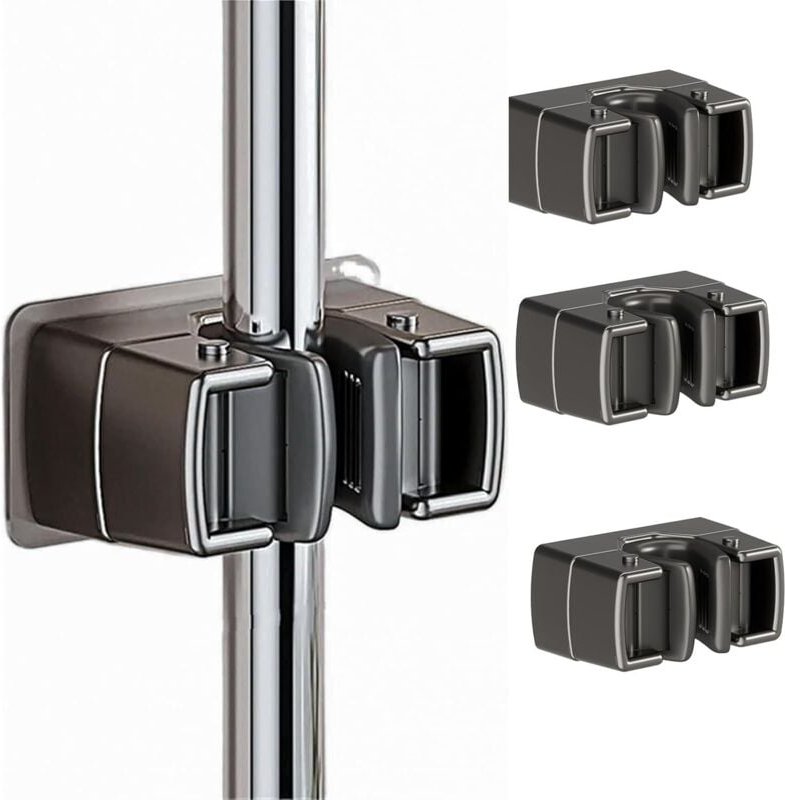 4 robuste Wandhaken für Besen – Stark haftende Haken – Multifunktionale Haken zur Platzersparnis in Bad, Küche und Garag...