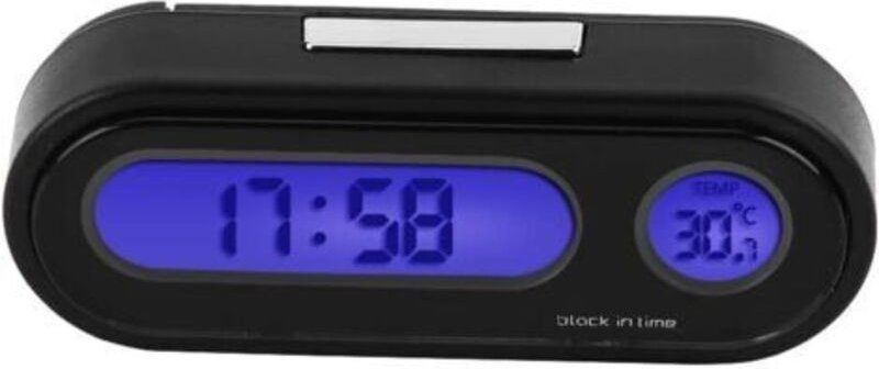 Auto-Thermometer, Voltmeter, Uhr, 2-in-1-Mini-Elektronik-LED-Digitaluhr, Thermometer, Voltmeter für den Autoinnenraum