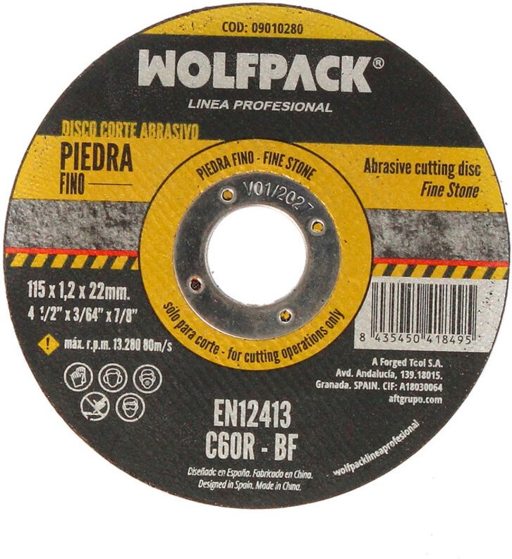 Feinsteinschleifscheibe ø 115 x ø 22 mm. Dicke 1,2 mm. Radialscheibe / Schleifer universal mit allen Schleifmaschinen.