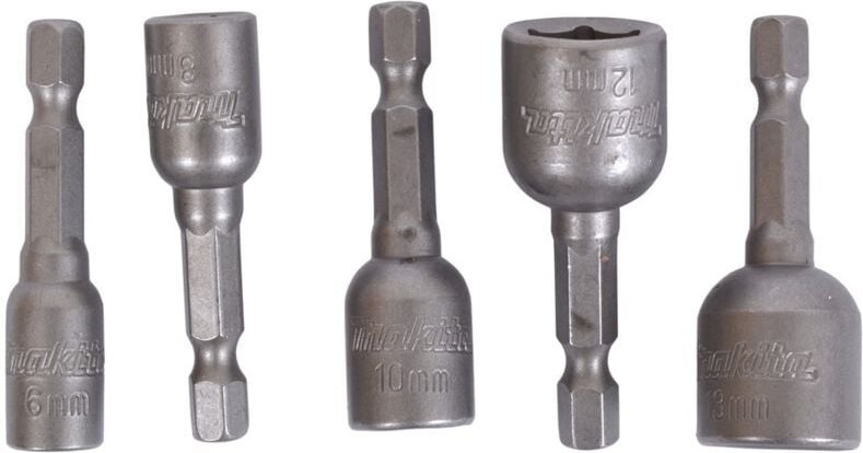 5 tlg. Stecknussset 1/4' Sechskant: SW6, 8, 10, 12, 13mm (B-39154) - Makita