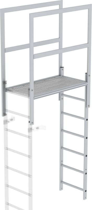 Attika-Überstieg Aluminium eloxiert Länge 1.200 mm - 061183 - Günzburger Steigtechnik