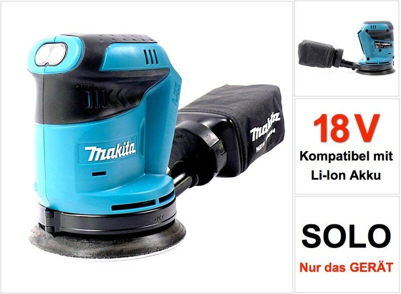 Bbo 180 z 18V Akku Exzenterschleifer Solo - ohne Akku, ohne Ladegerät - Makita