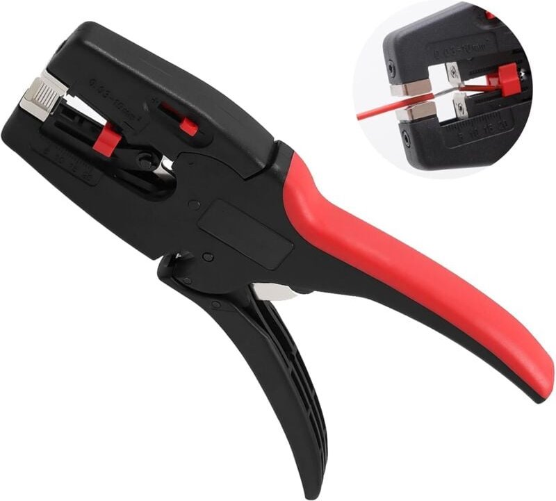 Automatischer 2-in-1-Abisolierer für Elektriker mit integriertem Schneidgerät für Kabel von 32–7 AWG (0,03 mm²–10 mm²) f...