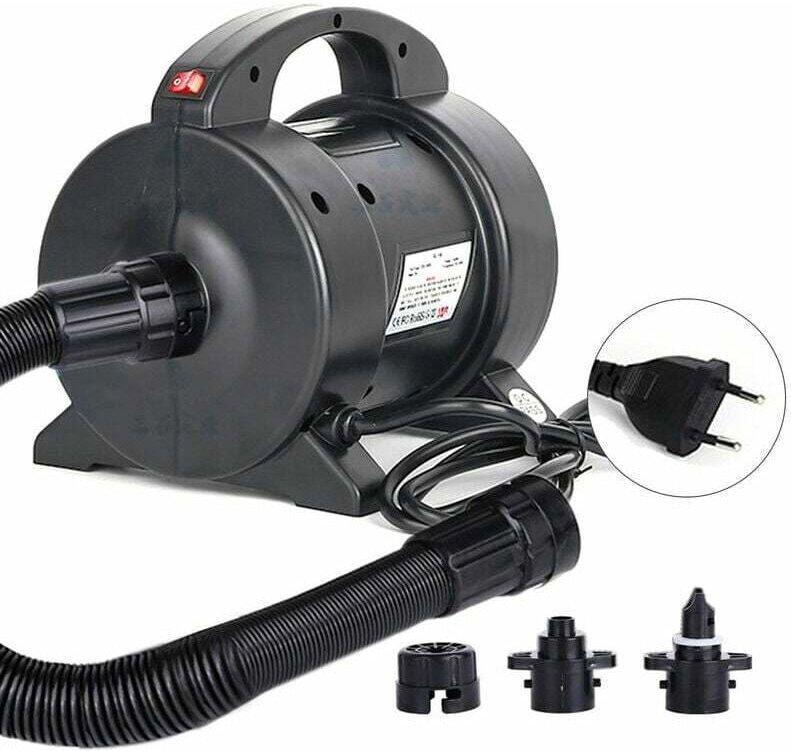 1600 w tragbare elektrische Luftmatratzenpumpe – schnelle Aufblaspumpe mit 2 Düsen für Luftbett, aufblasbare Matratze, B...