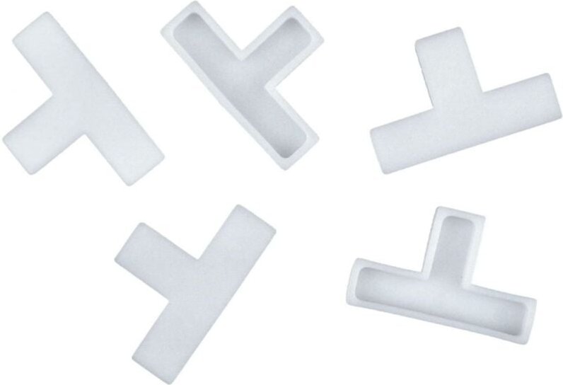 Fliesen-T-Stücke 4 mm 250Stk Kunststoff Fliesenwerkzeug Fliesenkeile Fugenkeile