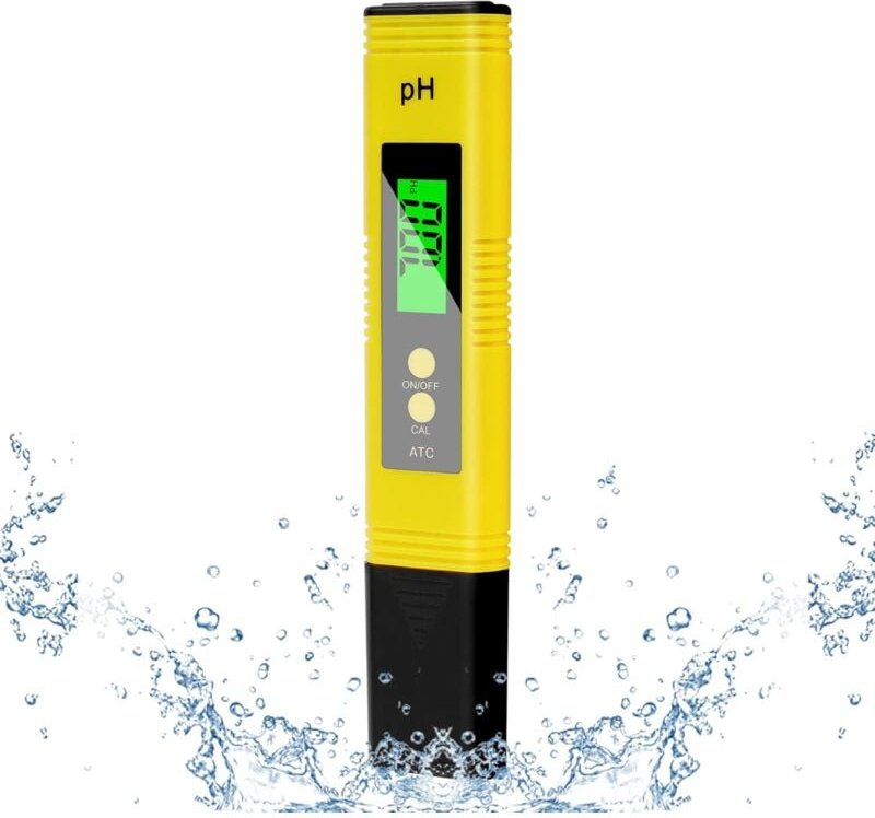 BEBUSINGOTO 4-in-1-Digital-PH-Meter, 4-in-1-pH-Meter-Tester, pH-Meter mit LCD-Anzeige, hochgenaue Auflösung 0,01