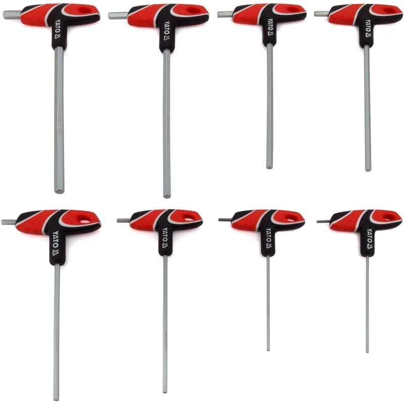 Yato - Satz Innensechskantschlüssel mit Griffen 8-teilig YT-05583