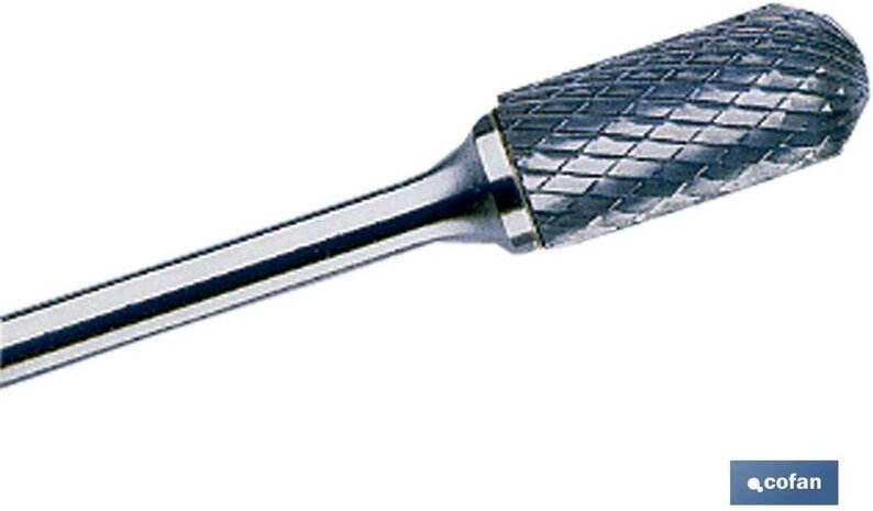 Zylindrischer Rotationsfräser mit 6 mm Radius.