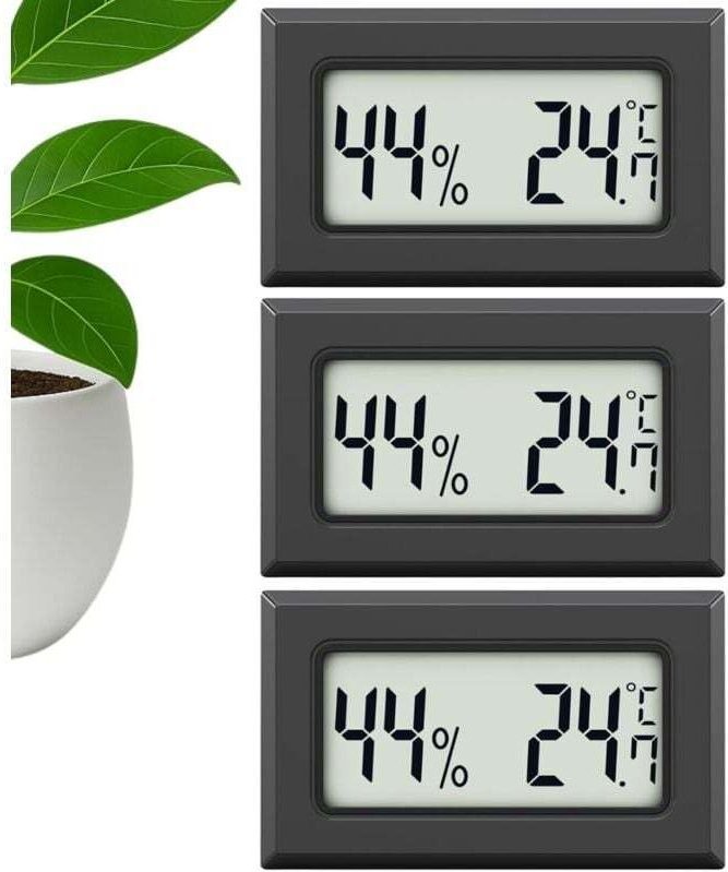 Stück Mini-Thermometer-Hygrometer für den Innenbereich, kleines digitales Thermometer, genaue Messung der Luftfeuchtigke...
