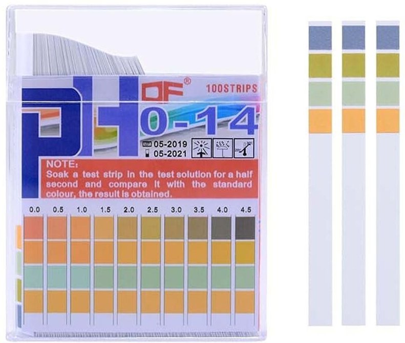100Stk pH Teststreifen 0-14 Universal Indikatorpapier, Test für Säure und Alkalität, Geeignet für Wasser Boden Aquarium ...