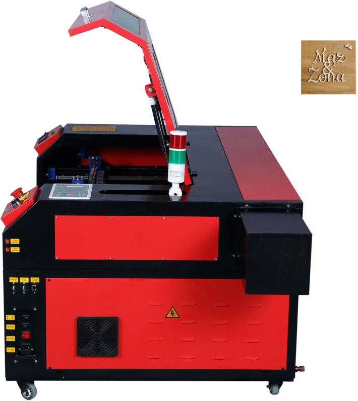 Mophorn 80 W CO2-Lasergravierer, 500x700mm, 800mm/s, Laserschneidemaschine mit 2-Wege-Pass-Air-Assist, kompatibel mit Li...