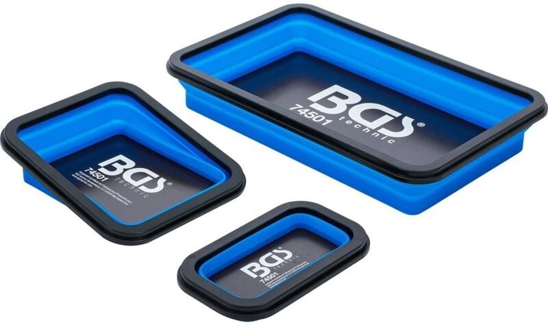 Magnet-Haftschalen-Satz Silikon faltbar 3-tlg.