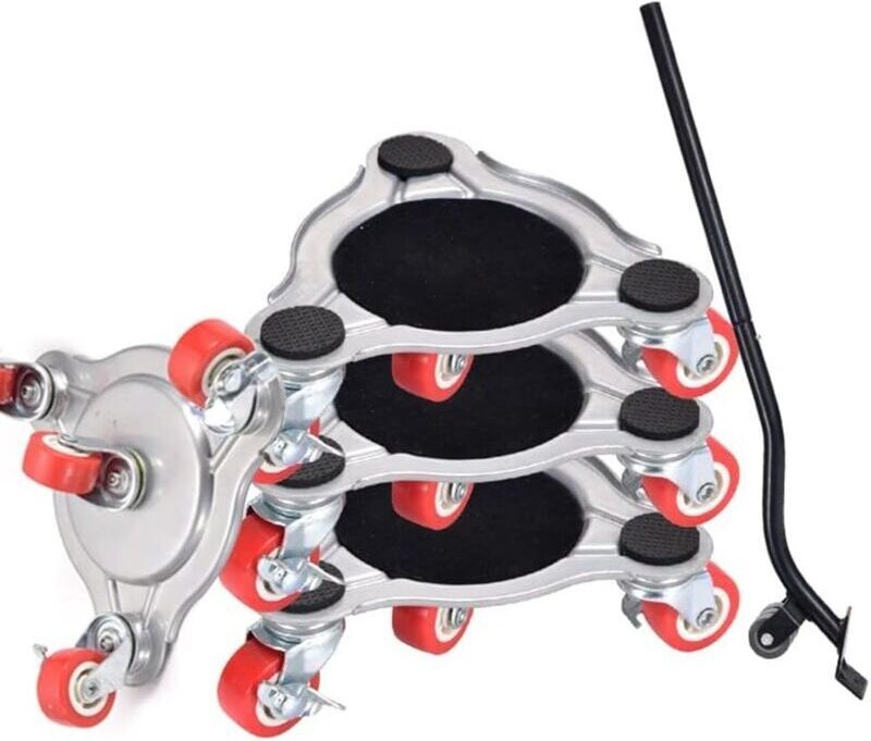 Möbeltransportwagen aus Stahl mit 4 Rädern. Tragfähigkeit des Möbeltransportwagens. Transportwagen für den Transport sch...