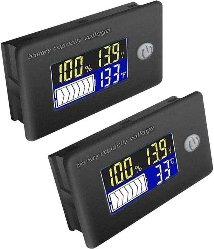 stücke 12V Batterie Kapazität Tester Temperatur Voltmeter Monitor Batterie Tester mit Farbe LCD Anzeige