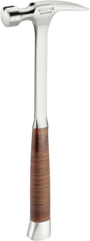 Ganzstahl Framing Hammer mit Ledergriff Nr. 796 glatt - Picard