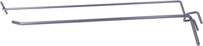 Einfache Häkelnadel mit Etikettenhalter, für Gitterpaneele, ø3 x 350 mm