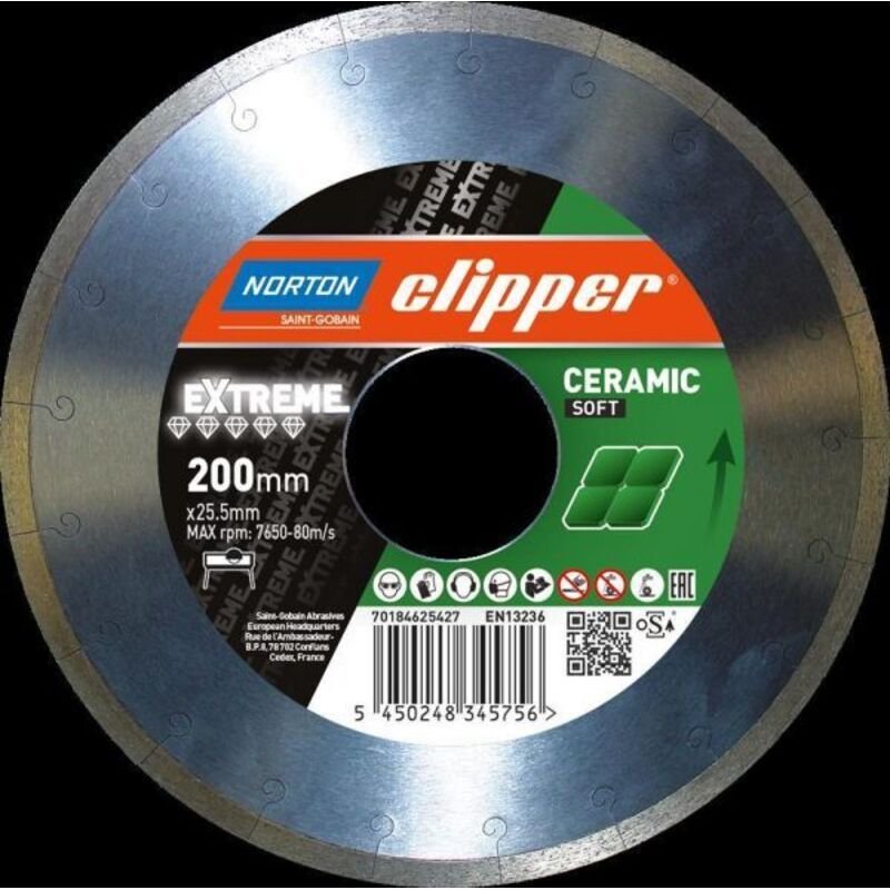 Norton Clipper Extreme Ceramic Soft Ø 250 x 25,4 Diamantscheibe Diamanttrennscheibe
