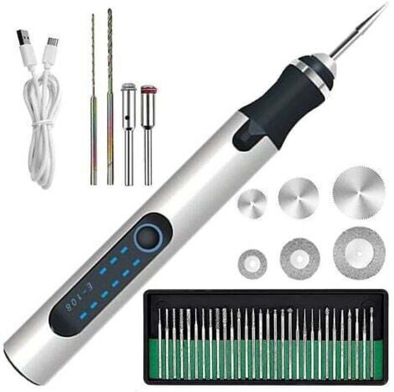 Elektrischer Gravierstift, kabelloser Mini-Gravierstift, 300 mAh Akku