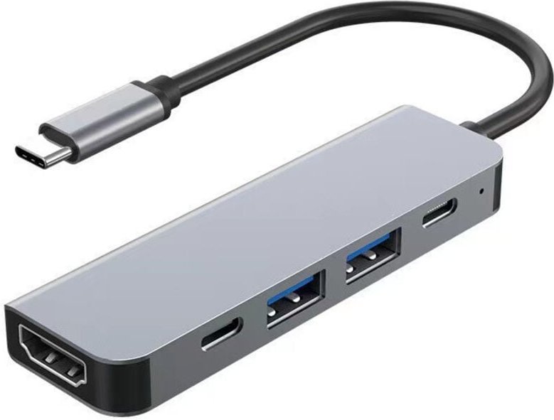 USB-C-Hub, USB-Dockingstation, USB-C-Adapter, 5-in-1 für MacBook Pro Air M1/M2, 4K HDMI, USB 3.0, USB-C, 100 W PD, für A...