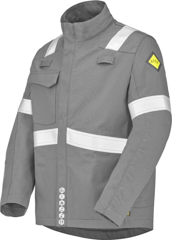 Ostry Grau Stahl Jacke 3XL