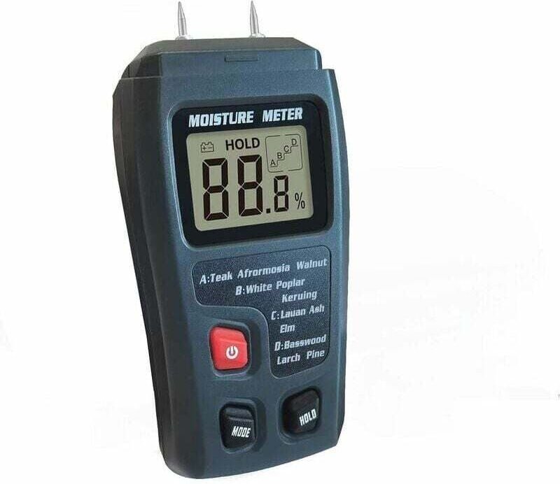 Holzfeuchtemessgerät, Brennholzfeuchtemessgerät, Brennholzfeuchtedetektor, Brennholzfeuchtemessgerät mit Nadel (grau, 1 ...