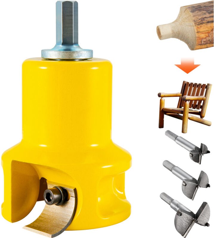 VEVOR Zapfenschneider Forstnerbohrer 38 mm, 4 Klingen Zapfenschneider Forstner Bit Zapfenschneider Set für Balkenbetten,...